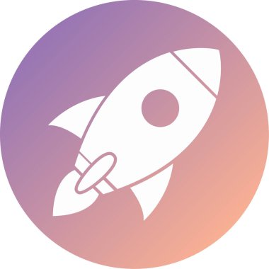 roket modern simge vektör illüstrasyonu