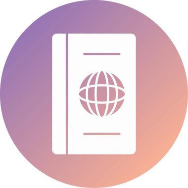 pasaport modern ikon vektör illüstrasyonu