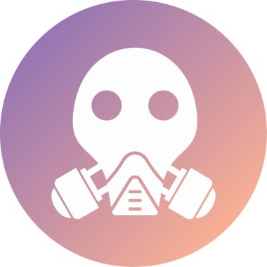 gaz maskesi modern simge vektör illüstrasyonu