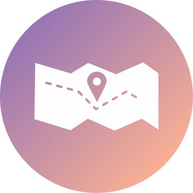 harita modern simge vektör illüstrasyonu