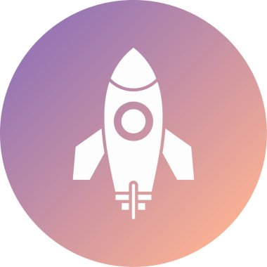 roket modern simge vektör illüstrasyonu