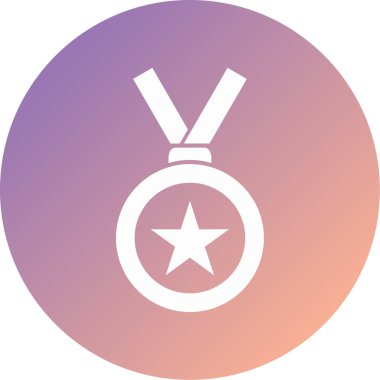 Madalya modern ikon vektör illüstrasyonu