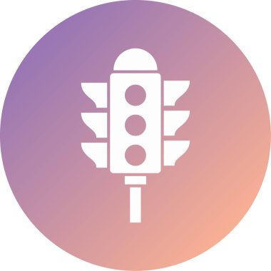 Trafik ışığı modern simge vektör illüstrasyonu