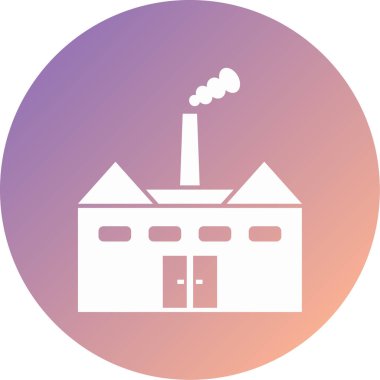 Fabrika modern ikon vektör illüstrasyonu