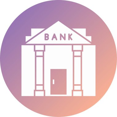 bank modern simge vektör illüstrasyonu