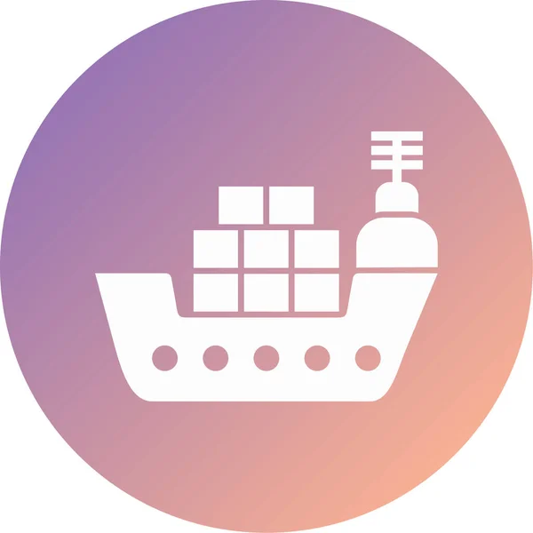 Hajó Modern Ikon Vektor Illusztráció — Stock Vector