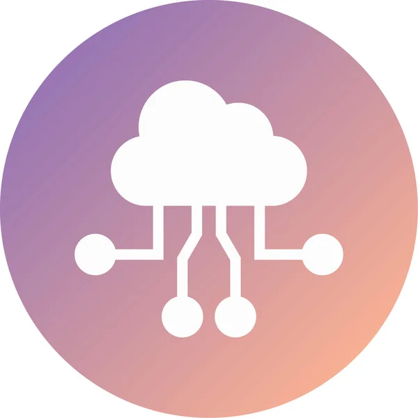 Cloud Modern Icon Vector Illustration — Stockový vektor