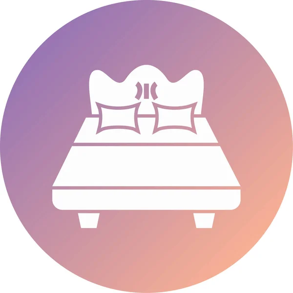 Bed Modern Icon Vector Illustration — Vector de stock