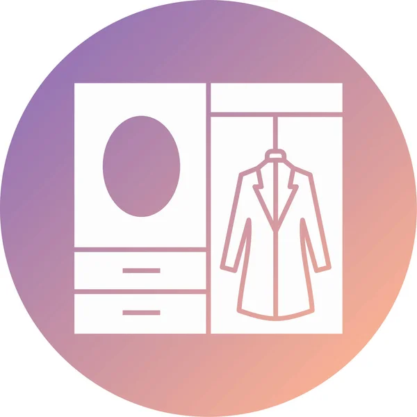 Roupa Ícone Web Ilustração Simples —  Vetores de Stock