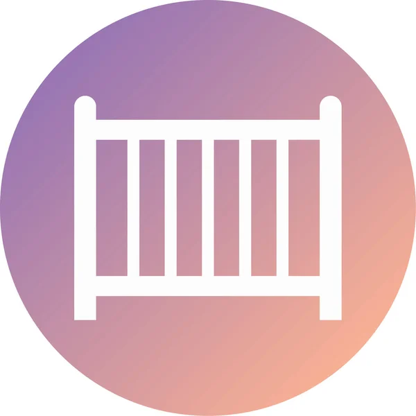 Bebek Karyolası Basit Tasarım — Stok Vektör