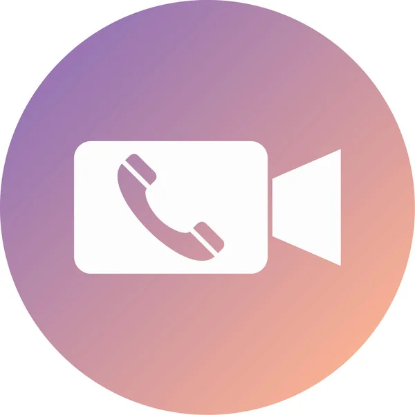 Vector Illustration Video Call Modern Icon — Stock Vector