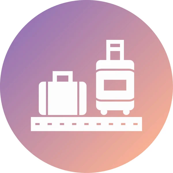 Luggage Modern Icon Vector Illustration — Vector de stock