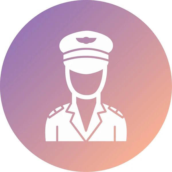 Pilot Modern Icon Vector Illustration — Wektor stockowy