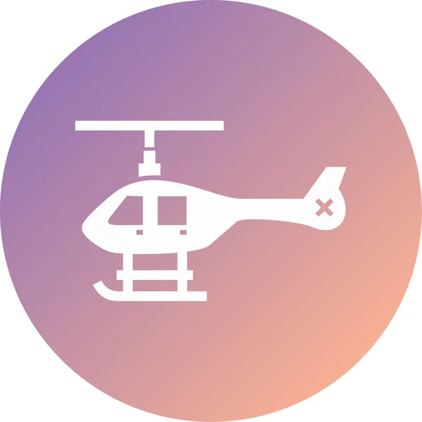 Holicopter Modern Icon Vector Illustration —  Vetores de Stock