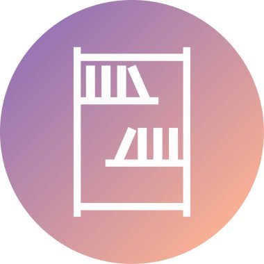 kitaplık modern simge vektör illüstrasyonu