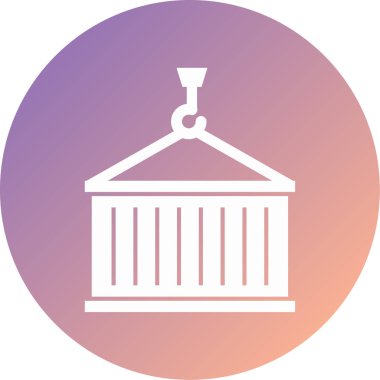 konteyner modern simge vektör illüstrasyonu