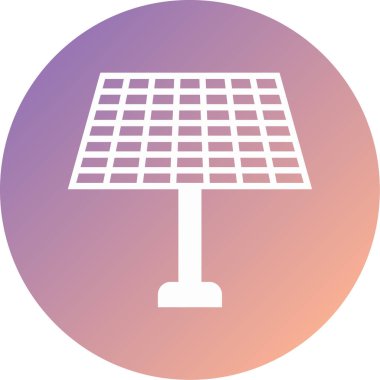 Güneş paneli modern simge vektör illüstrasyonu