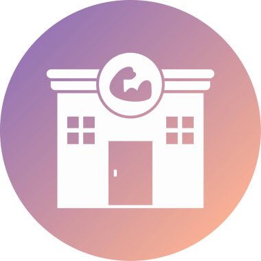 spor salonu modern ikon vektör illüstrasyonu