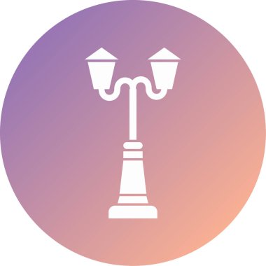 sokak lambası modern ikon vektör illüstrasyonu