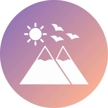 mountains modern icon vector illustration