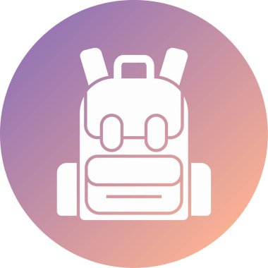 sırt çantası modern simge vektör çizimi