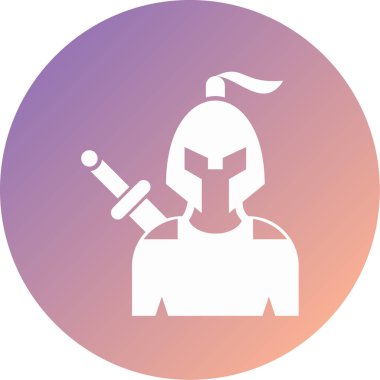 savaşçı modern ikon vektör illüstrasyonu