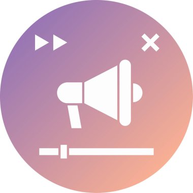 megafon modern simge vektör çizimi