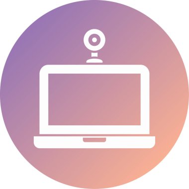 laptop modern simge vektör illüstrasyonu