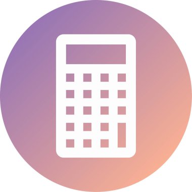 Hesap makinesi. Web simgesi basit illüstrasyon