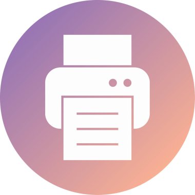 Yazıcı. Web simgesi basit illüstrasyon