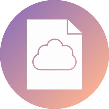 Bulut simgesinin vektör illüstrasyonu