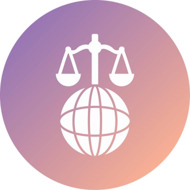 adalet modern ikon vektör illüstrasyonu