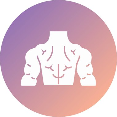 Benzersiz vücut vektörü glifleri düz simge