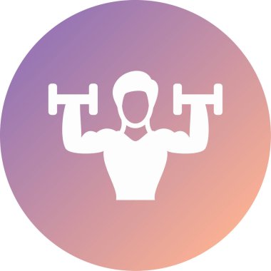 Ağırlık kaldırma. Web simgesi basit illüstrasyon