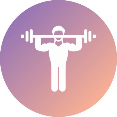 Ağırlık kaldırma. Web simgesi basit illüstrasyon