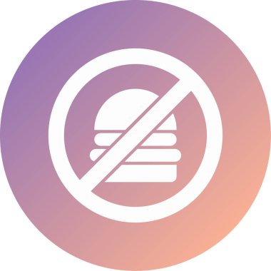 yiyecek simgesi vektör illüstrasyonu yok