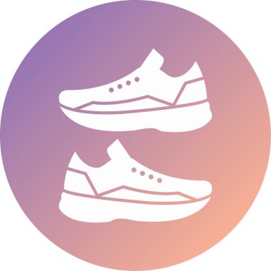 Spor ayakkabılar. Web simgesi basit illüstrasyon