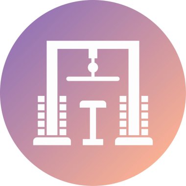 Modern spor salonu ikonunun vektör illüstrasyonu