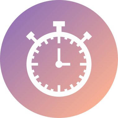 Saat. Web simgesi basit illüstrasyon