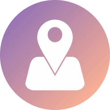 konum simgesi, vektör çizimi