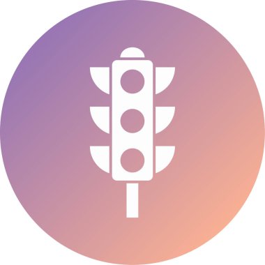 Trafik ışıkları simgesi arkaplanda izole edildi