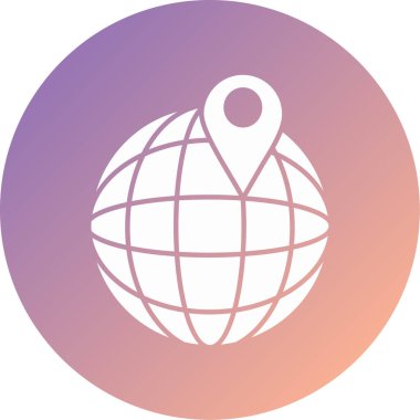 Küre. Web simgesi basit illüstrasyon