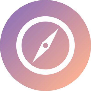 Pusula. Web simgesi basit illüstrasyon