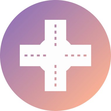 Modern yol simgesinin vektör illüstrasyonu