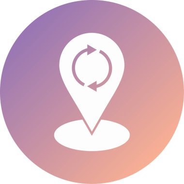 konum. Web simgesi basit illüstrasyon