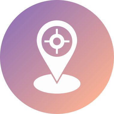 konum. Web simgesi basit illüstrasyon