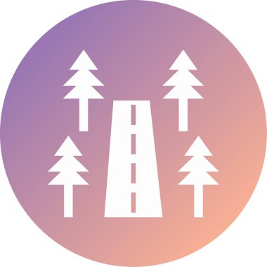 Yol simgesi, vektör illüstrasyonu 