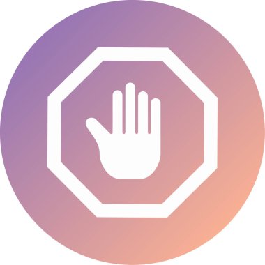 dur işareti simgesi, vektör çizimi