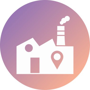 Fabrika simgesinin vektör illüstrasyonu