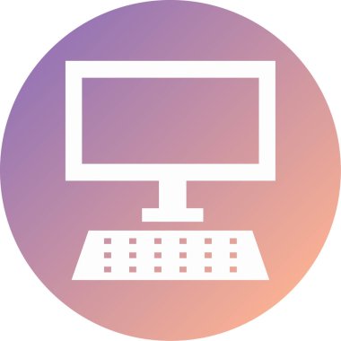 Bilgisayar. Web simgesi basit illüstrasyon